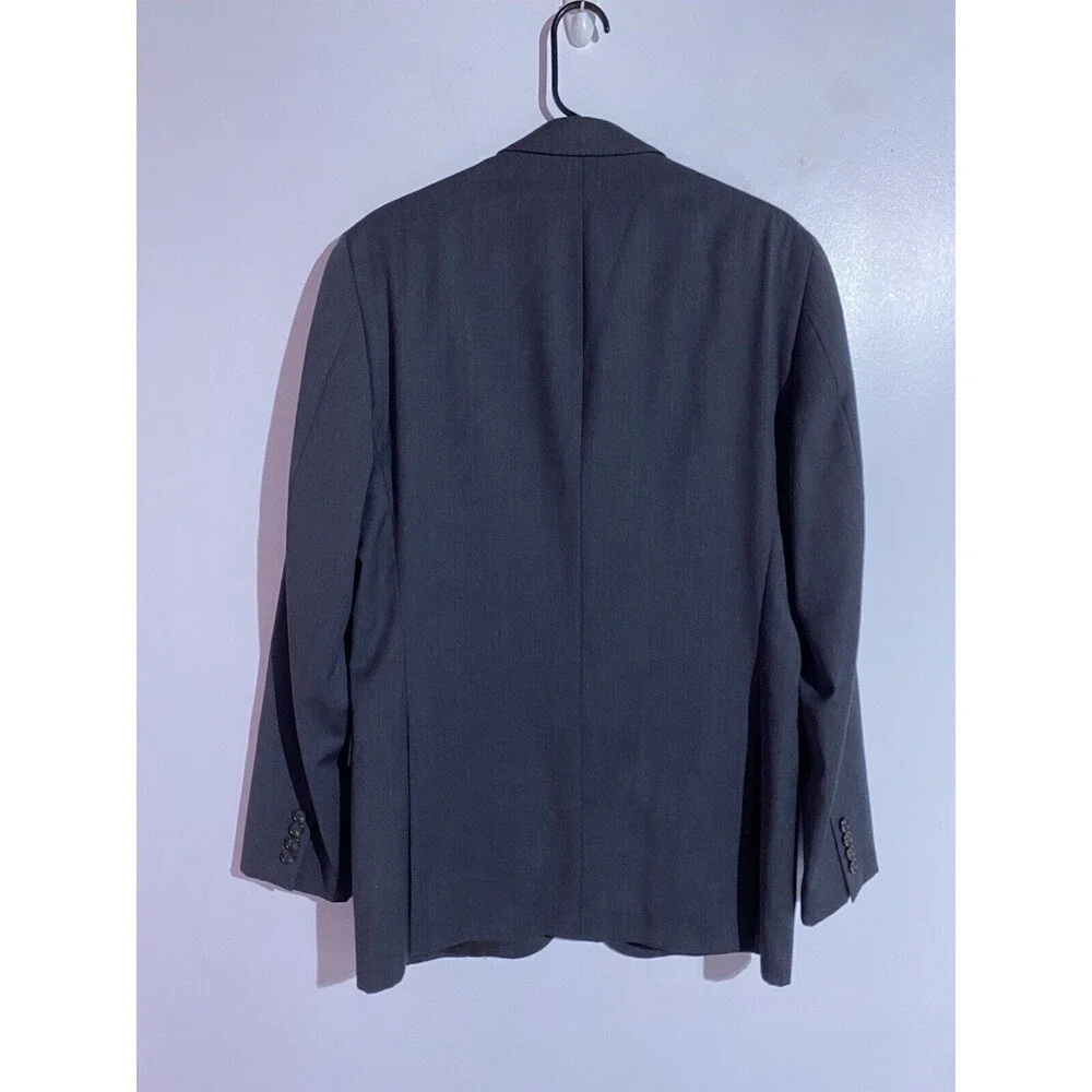 Lauren Ralph Lauren Blazer Mens 40L Gray Slim Black Label Wool Sport Coat Jacket